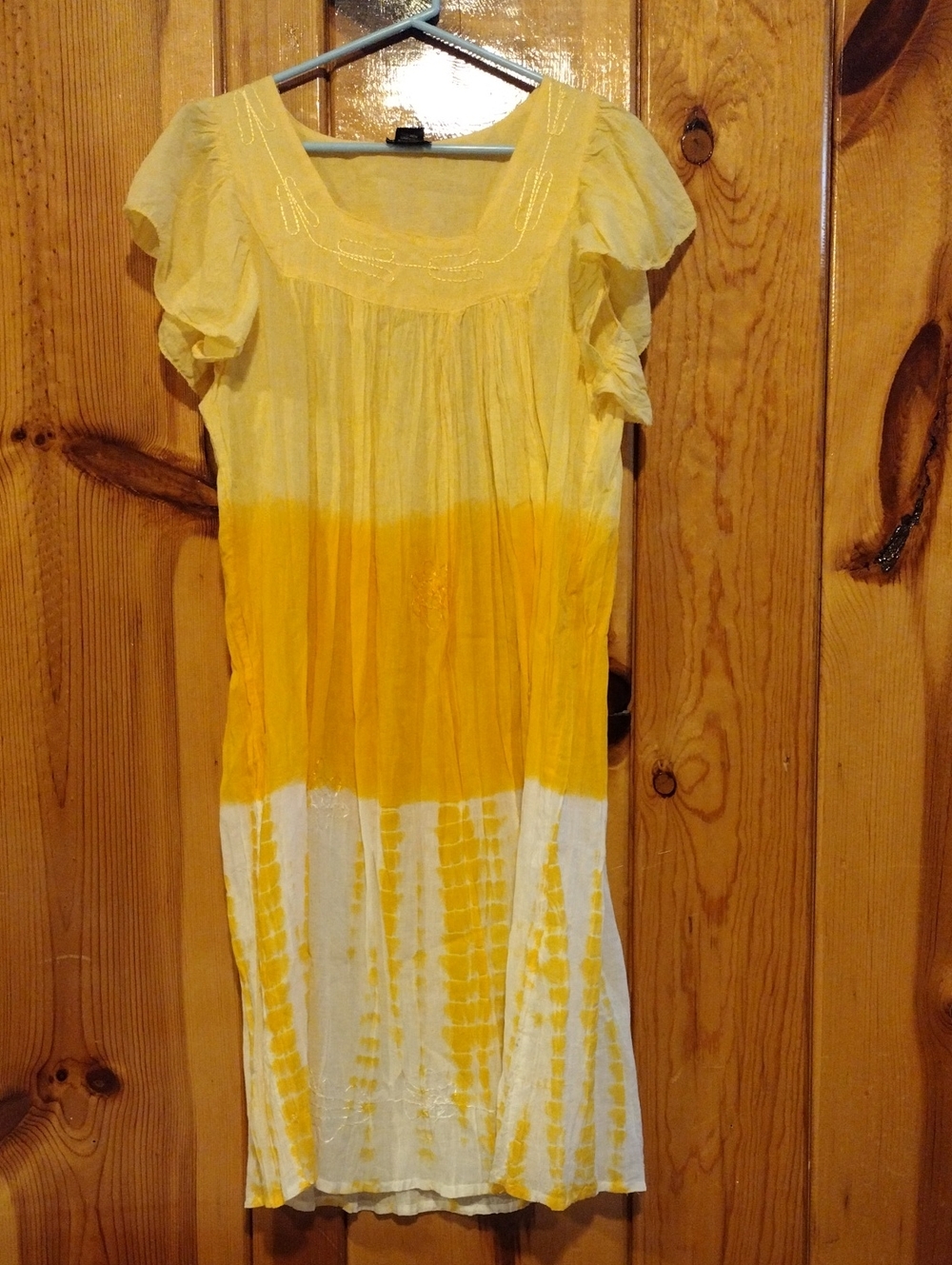Lightweight Tie-dye Yellow Sundress